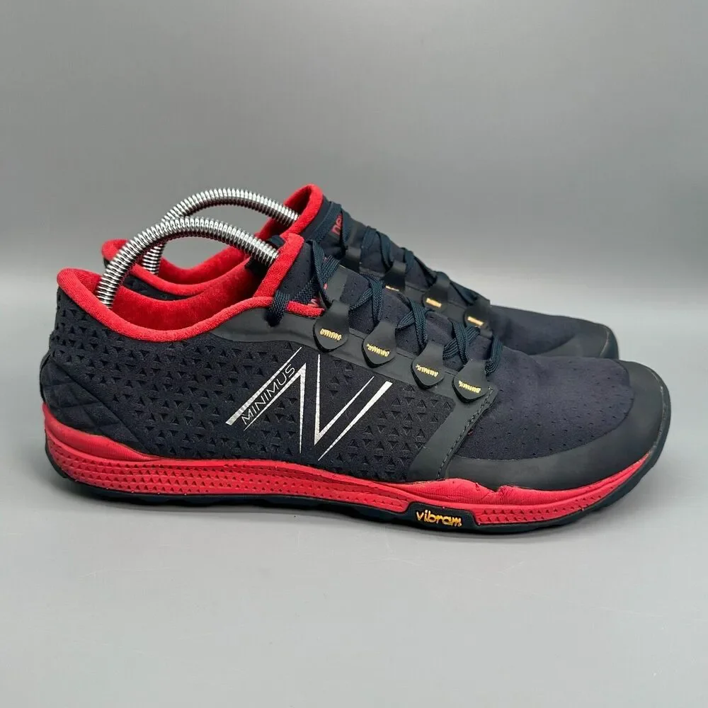 New Balance Minimus Mens 10 Black Red Athletic Running Barefoot Sneaker Shoes